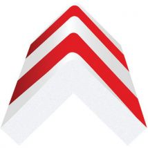 Amortisseur Carré - Rouge/blanc - 33x25x120cm-5 Pièces