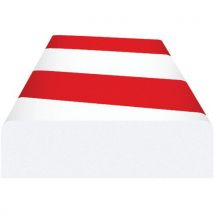 Amortisseur Rectangle-rouge/blanc-5x2x120cm