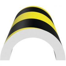 Protège Tuyau Demi-cercle-noir/jaune-46x26x100cm-10 Pièces