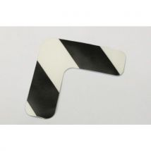 Lot de 100 - Adhésif Angle 90° Arrondi-noir/blanc-15x15x5cm - 100 Pièces