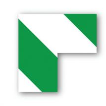 Lot de 20 - Adhésif Angle 90° Carré-vert/blanc-10x10x5cm-20 Pièces