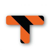 Adhésif En T Arrondi-noir/orange-205x15x5cm-5 Pièces