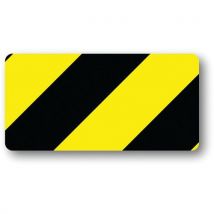 Lot de 15 - Adhésif En Tiret Arrondi-noir/jaune-10x20cm-15 Pièces