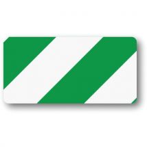 Adhésif En Tiret Arrondi-vert/blanc-10x20cm-60 Pièces