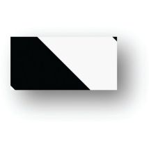 Ergomat - Adhésif marquage au sol tiret carré Noir/Blanc 5x10cm - Lot de 60 pièces - Vinyle résistant pour Lean Management