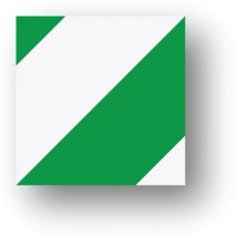 Adhésif Tiret Carré-vert/blanc-10x10cm-40 Pièces