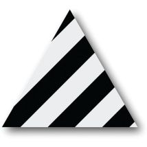 Ergomat - Pointe flèche adhésive LeanStripe Noir/Blanc 30,5cm - Lot de 6 - PVC résistant pour Lean Management