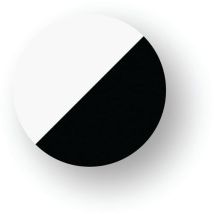 Ergomat - Rond adhésif de marquage au sol Noir/Blanc 7,5cm - Lot de 25 pièces - PVC résistant