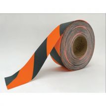 Ruban Adhésif De Marquage Au Sol - Noir/orange - 10cmx15m