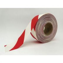 Ruban Adhésif De Marquage Au Sol - Rouge/blanc - 75cmx30m