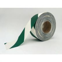 Ruban Adhésif De Marquage Au Sol - Vert/blanc - 75cmx15m