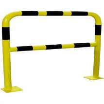 Viso - Barrière de sécurité à platine - Ø40mm, 2m - Acier Galvanisé Noir/Jaune - Protection Robuste