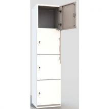 Armoire Monobloc Dim. 45x45x185h 4 Portes Fermeture À Clé