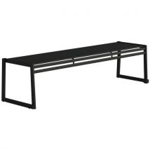 Banc Sans Dossier En Acier Galvanisé Noir- L: 180 Cm