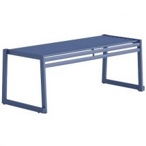 Banc Sans Dossier En Acier Galvanisé Bleu - L: 120 Cm