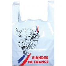 Sac Bretelle - Décor Viandes De France 50μ - 260/120x450mm