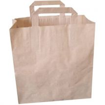 Sac Poignées Plates Kraft Brun 80 Grs Neutre - 320/160x310mm