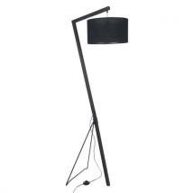 Lampadaire Bois Bogart H162 Cm Noir Corep