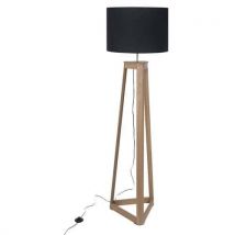 Lampadaire En Bois Foncé Honore H160 Cm Marron/noir Corep