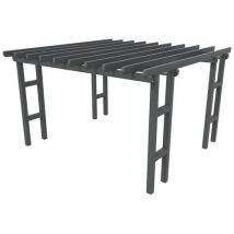 Espace Urbain - Pergola Palma 360x360 cm à sceller - Gris - 25 ans garantie - Mobilier d'extérieur résistant