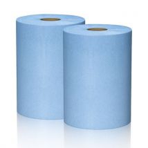 Essuie-tout Bleu Double Épaisseur Sans Silicone 500 Feuilles Par Rouleau