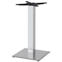 Pied Table Tiffany Ht 73cm Base Carrée Col 80x80mm Inox /alu