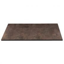 S-CAB - Plateau de table 60x60 cm stratifié effet Corten - Carré 10mm - Usage Collectivité