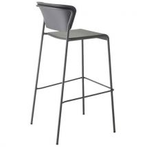 Lot de 2 - Tabourets Lisa Technopolymère Hauteur 75 Cm - Peint Noir