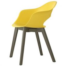 Fauteuils Lady B Naturel Moutarde - Hêtre Teinté Noir