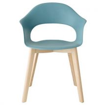 Lot De 2 Fauteuils Lady B Naturel Bleu Clair - Hêtre Blanchi