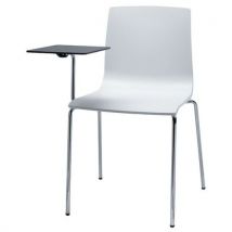 Chaises Alice 4 Pieds Avec Tablette Hpl Lin - Chromé