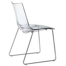 Lot De 2 Chaises Zebra Antichoc Pied Traîneau - Transparent