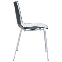 Chaises Zebra 4 Pieds - Blanc/anthracite - Peint Blanc