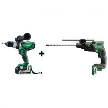 Hitachi 1 Pack Perceuse Percussion Sds+ 36v + Perceuse Percussion 18v 92nm