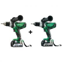 Hitachi 1 Pack Perceuse Visseuse 18v + Perceuse Visseuse À Percussion 18v