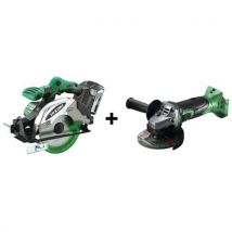 Scie Circulaire Sans Fil + Meuleuse D'angle 18v 5ah