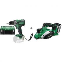 Pack Rabot 18v 5ah + Perceuse Visseuse 18v