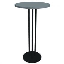 Mange-debout Roxane Ø 60 Cm Gris Cendré Pièt. 3 Tubes Noir