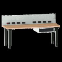 Etabli Quattro 203x75 Cm 1t+perfo Bas Multiplex + Prises