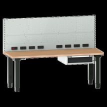 Etabli Quattro 203x75 Cm 1t+perfo Haut Multiplex + Prises