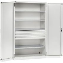 Armoire Portes Perform 3 Tiroirs - 1193x555x2000 - Blanc