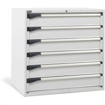 Armoire À Tiroirs - 1020x726x1000mm - Gris Clair - 6 Tiroirs