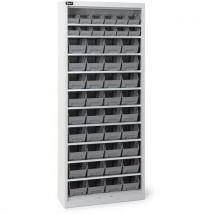 Armoire Bac À Bec - 700x267x1651mm - Gris Clair - 48 Bacs