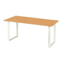 Bureau Square 200 X 80 X 75 Cm Design Droit Hêtre