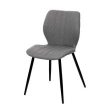 Chaise Line - Pied Noir - Revêtement Gris