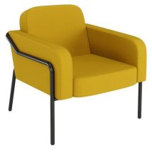 Meet By Paperflow - Fauteuil Medso Rond Extérieur - Taille L - Jaune - Confort & Design