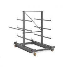 Rayonnage Mobile Léger Cantilever - 3 Niveaux - 1000x600