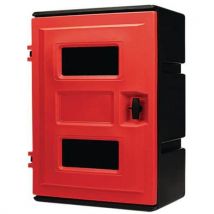 Coffret Pour 2 Extincteurs 9 Kg - Noir Avec Porte Rouge