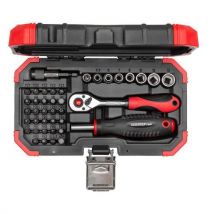 Coffret D’embouts Tournevis 1/4 Avec Cliquet 40pcs