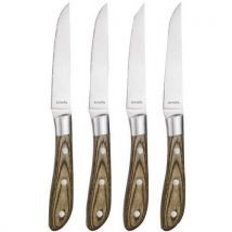 Lot de 4 - Couteau À Steak Achille - Marron Bois